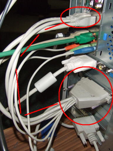rear USB connections
